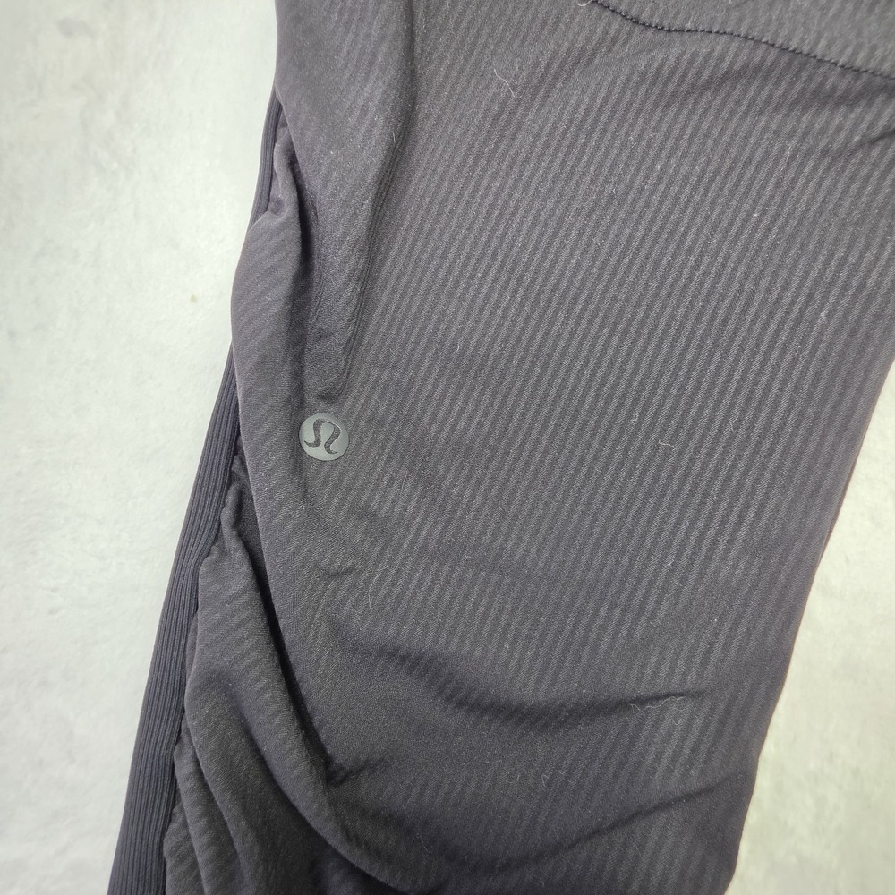 Lululemon Womens Jogger Pants Black Stretch Athletic Drawstring Tapered Size 6 - Picture 9 of 11